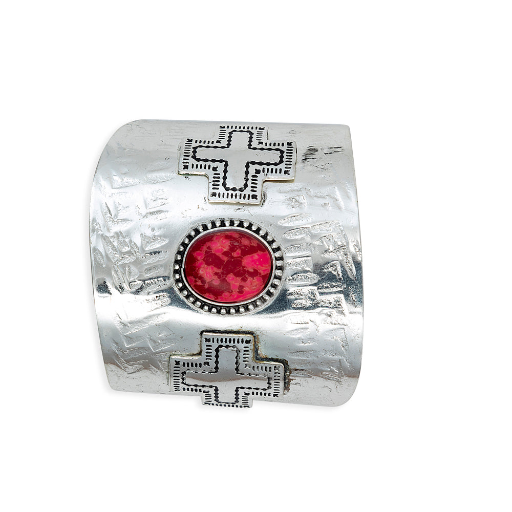 Pueblo Redstone Cuff Bracelet - Myra USA