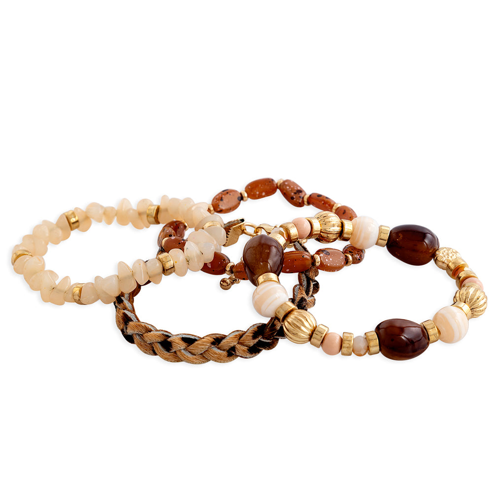 Devonnie Multi-strand Bracelet In Sandstone - Myra USA