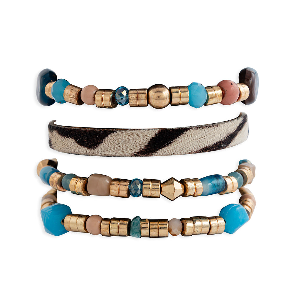 Devonnie Multi-strand Bracelet In Azure - Myra USA