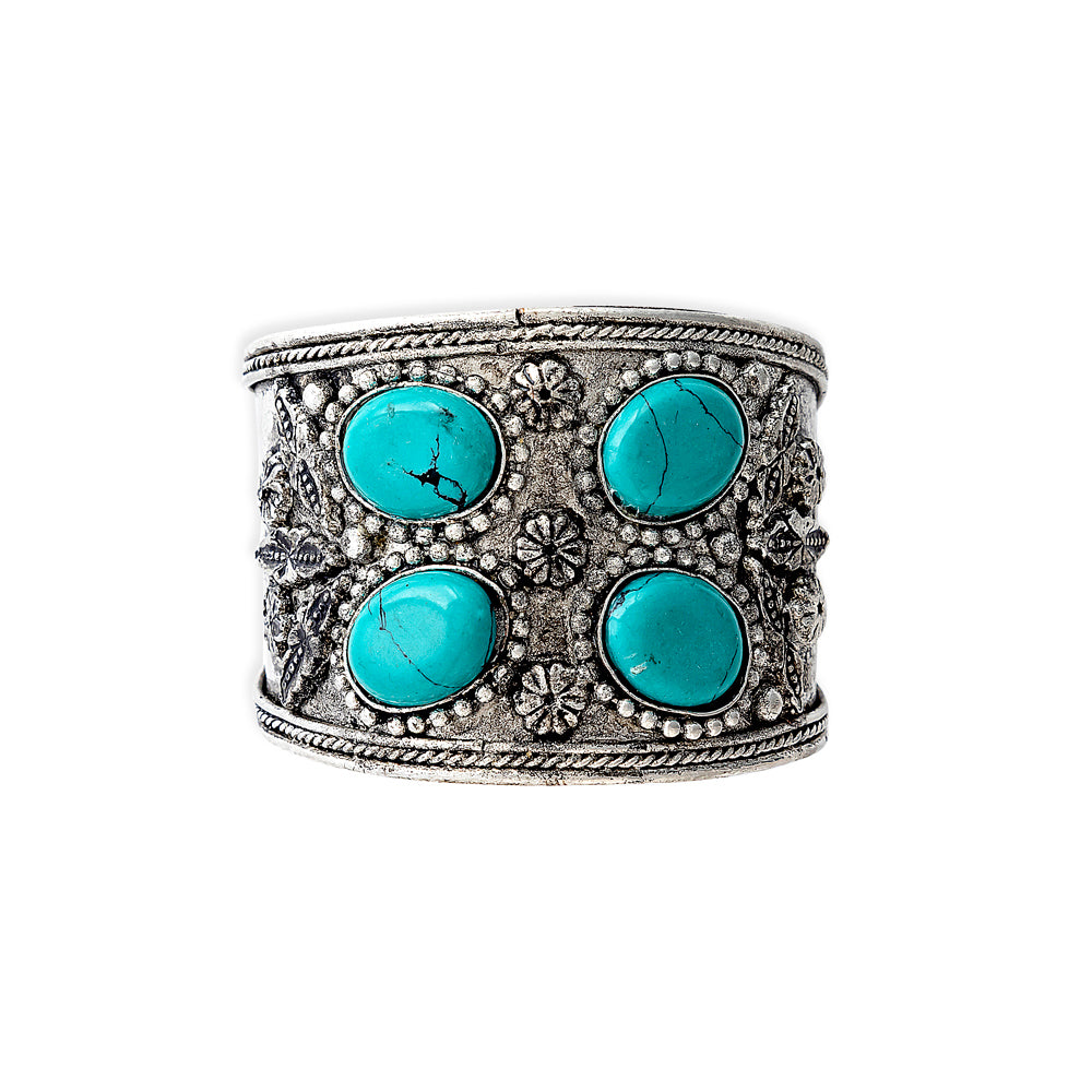 Pledgestone Embossed Cuff Bracelet - Myra USA