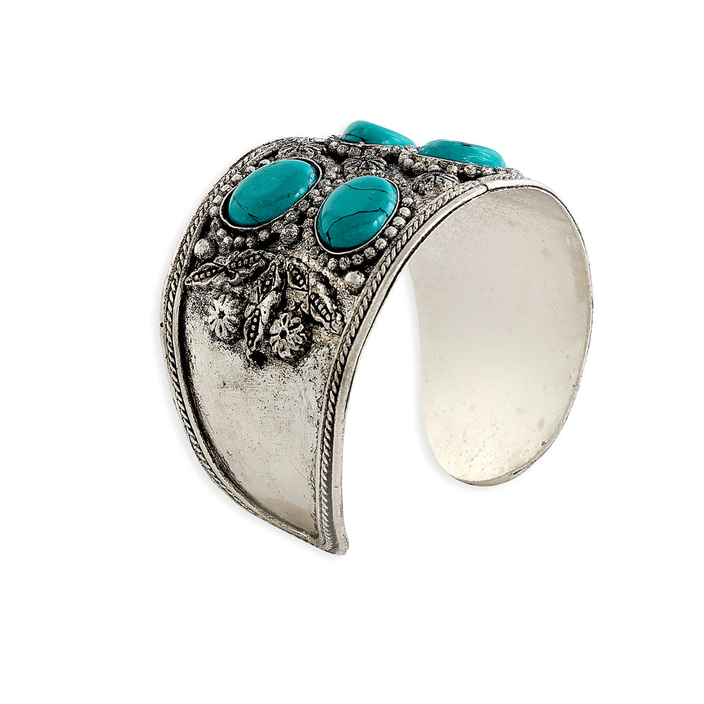 Pledgestone Embossed Cuff Bracelet - Myra USA