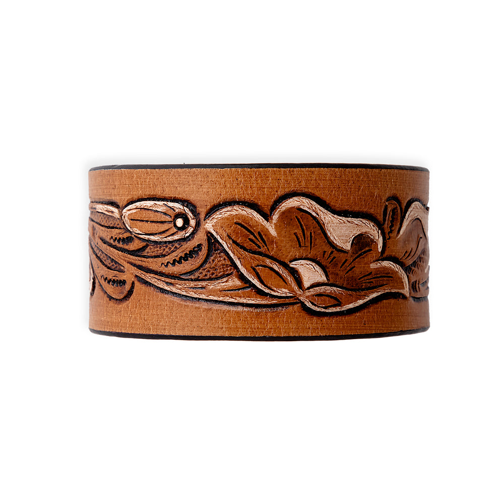 Lyric Ridge Leather Cuff Bracelet - Myra USA