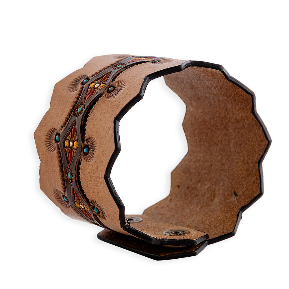 Canyon Crest Leather Cuff Bracelet - Myra USA