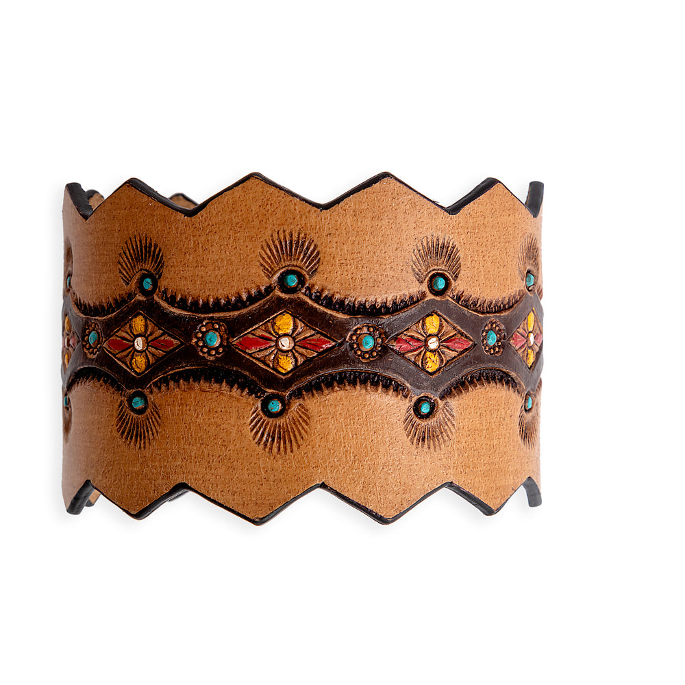 Canyon Crest Leather Cuff Bracelet - Myra USA