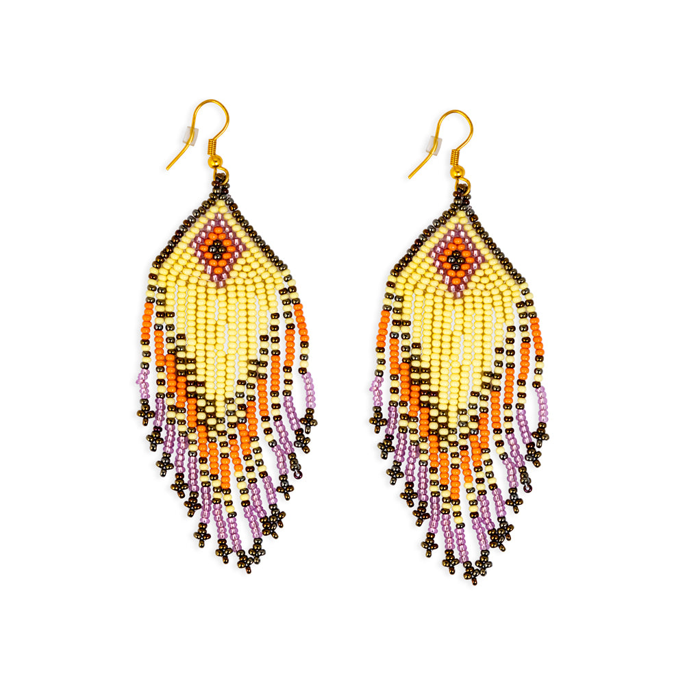 Desert Sunburst Beaded Earrings - Myra USA