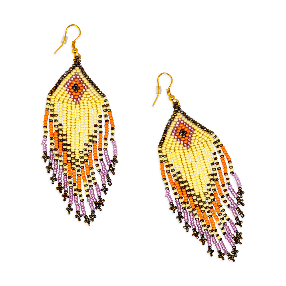 Desert Sunburst Beaded Earrings - Myra USA
