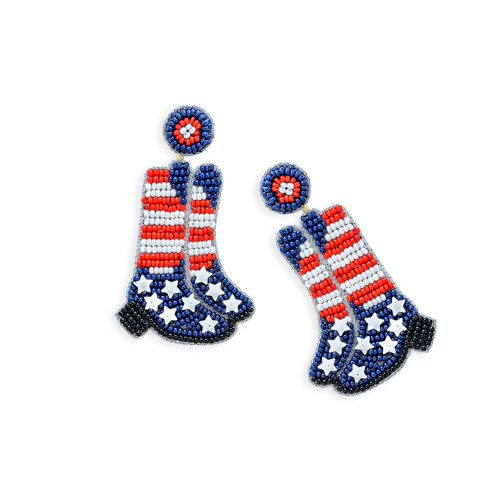 Boots Of Mine Beaded Earrings - Myra USA