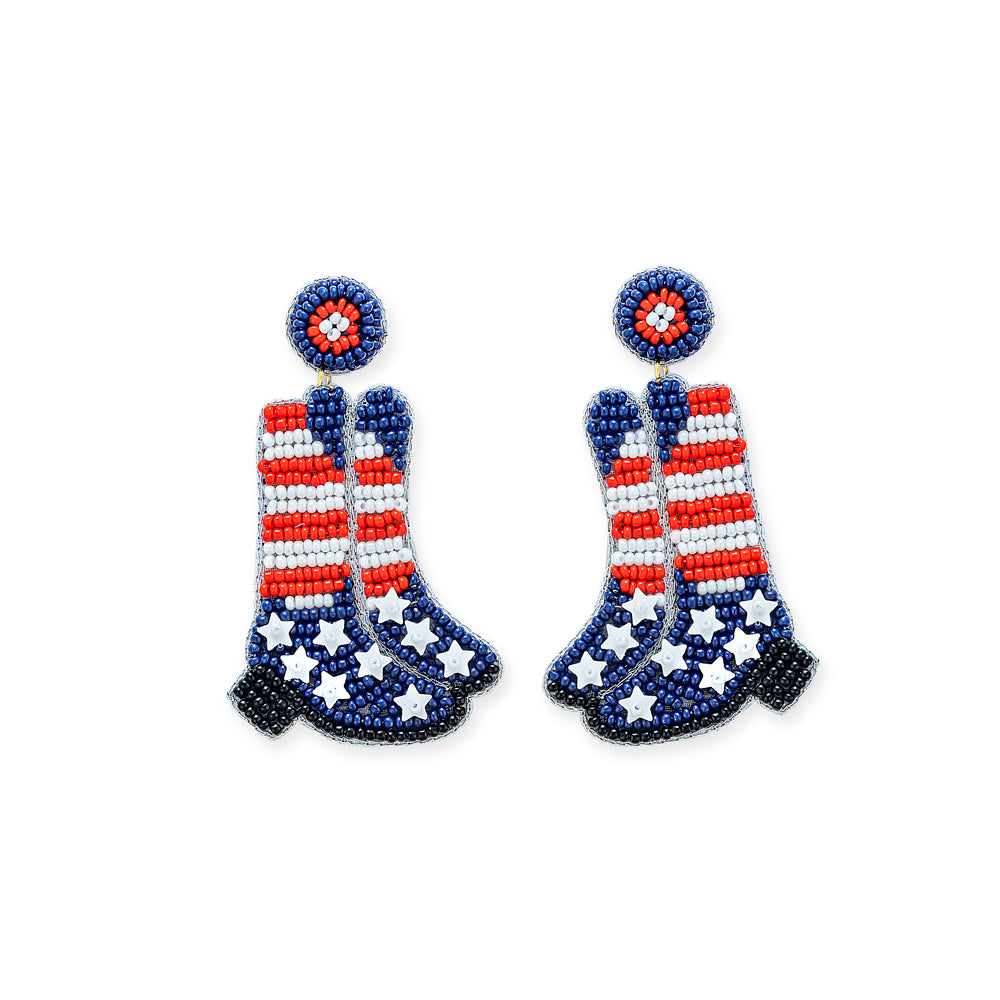 Boots Of Mine Beaded Earrings - Myra USA