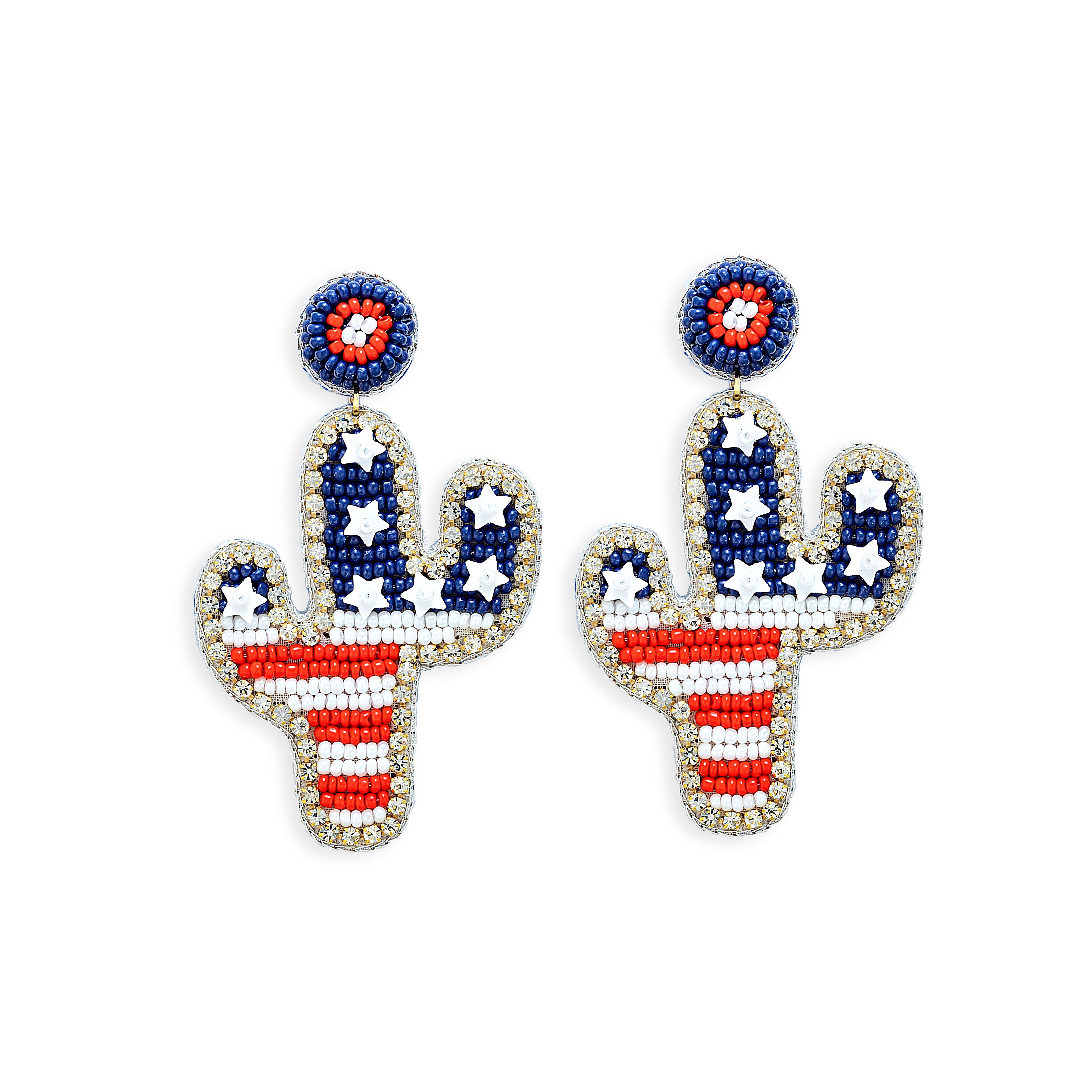 Spangled Cactus Beaded Earrings - Myra USA