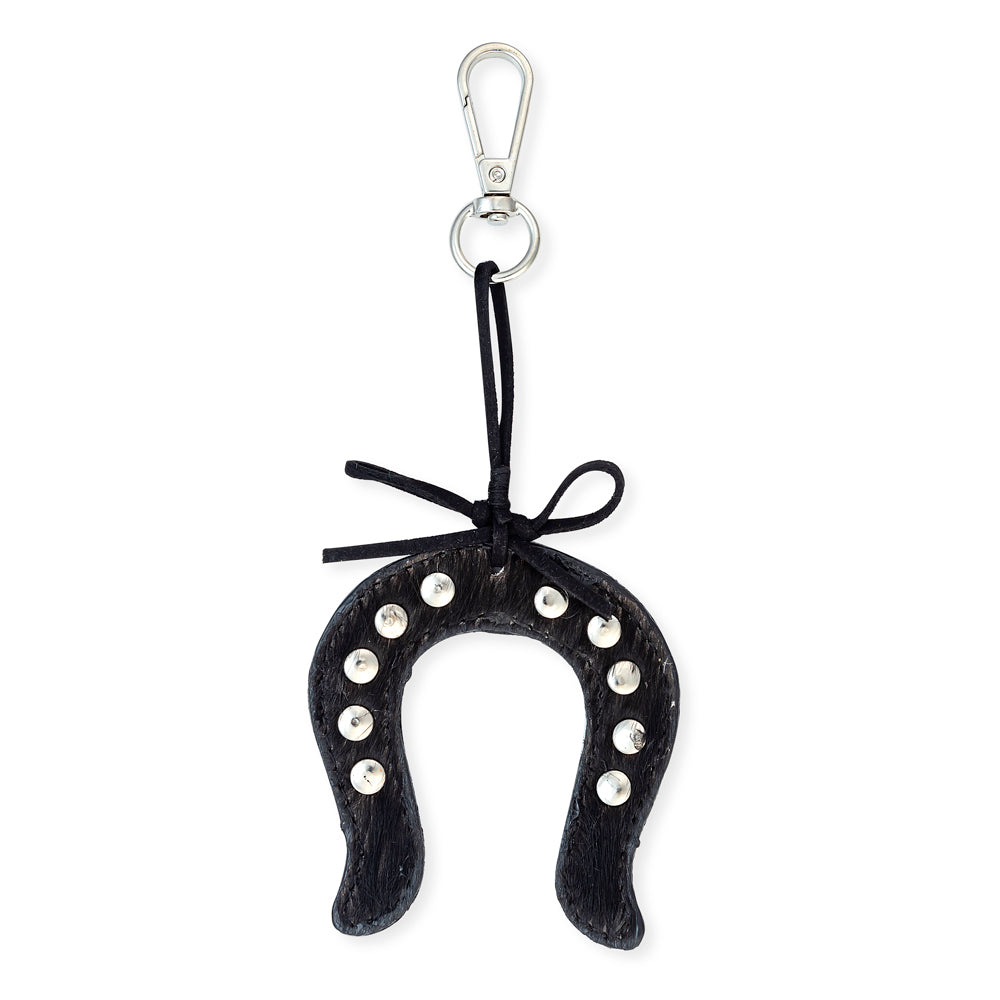 Lucky Horseshoe Bag Charm Black - Myra USA