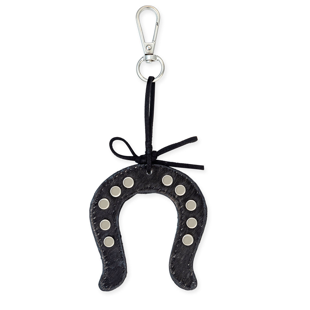 Lucky Horseshoe Bag Charm Black - Myra USA