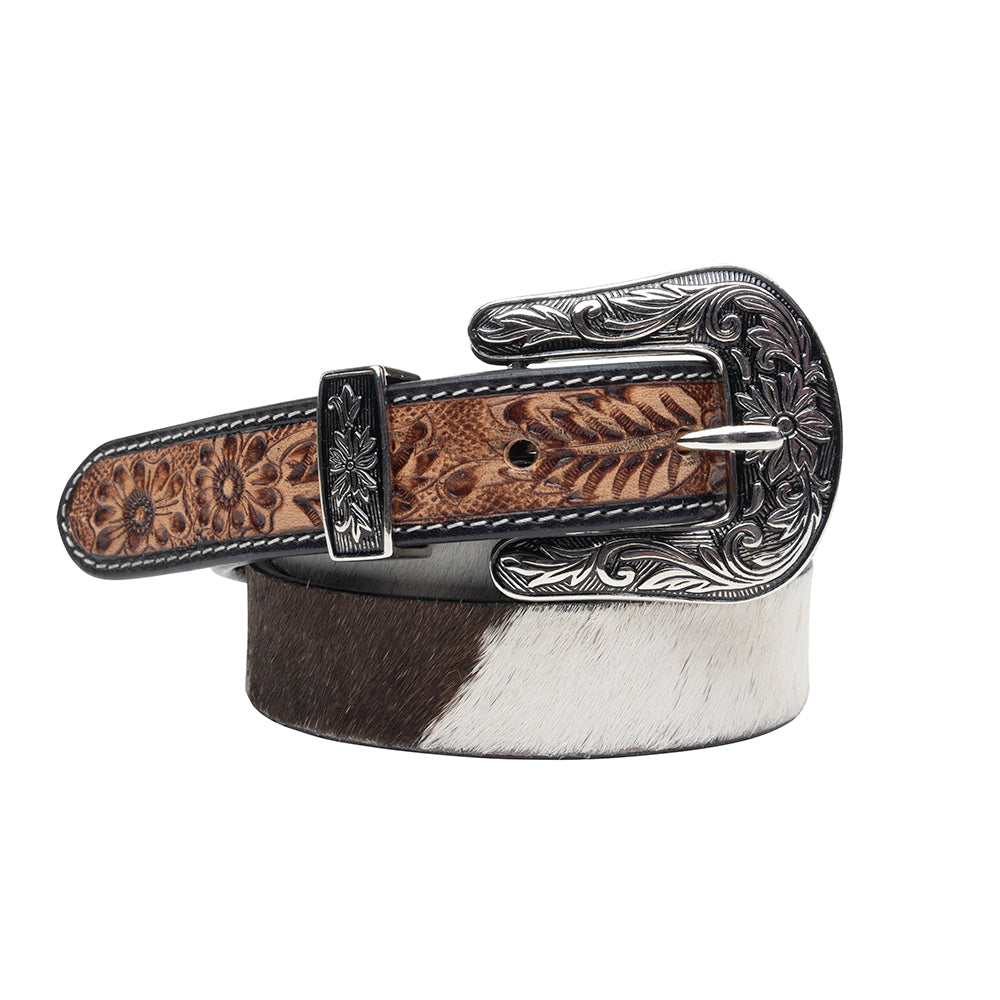 Myra Belt Tooled Leather Belt with Silver Buckle Myra Bags Women main image 3