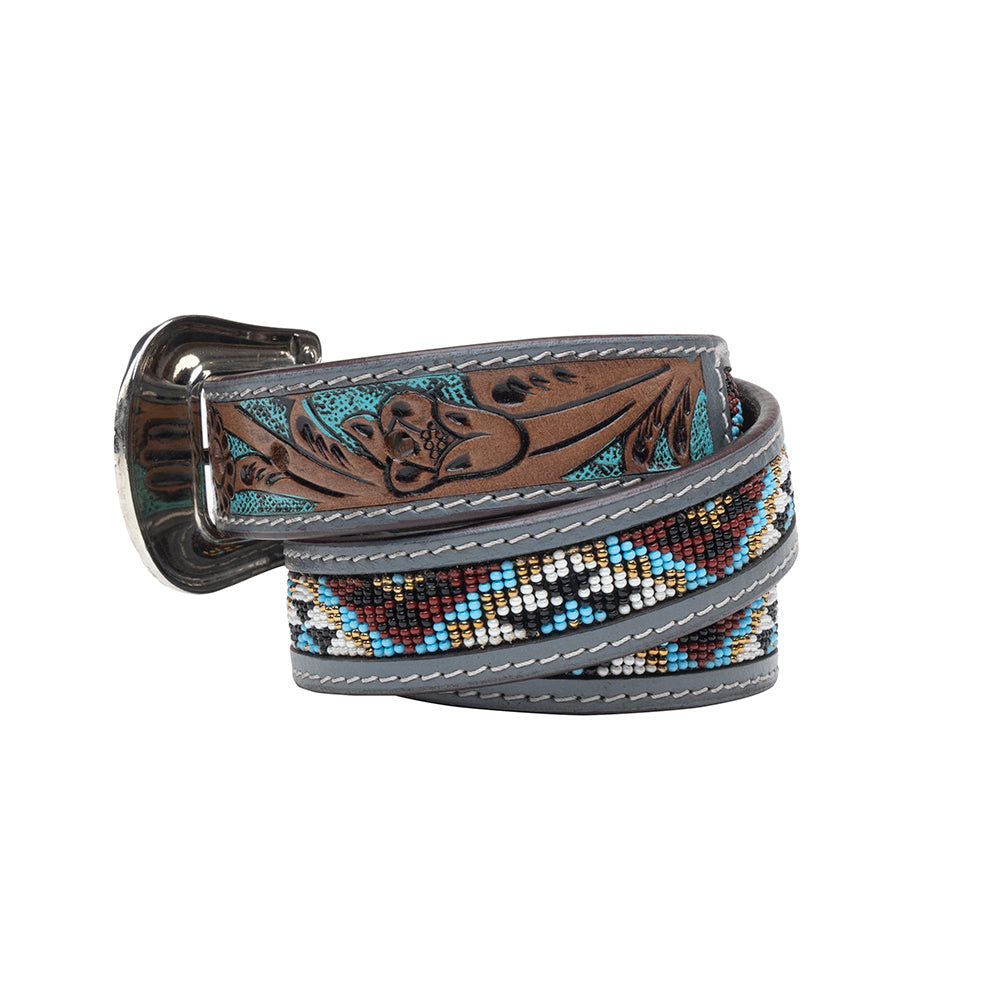 Sunrise Over Sanora Hand-tooled Women's Belt - Myra USA