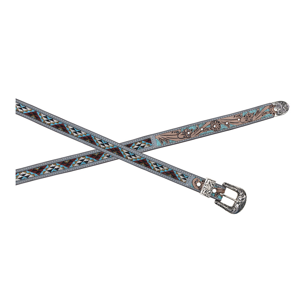 Sunrise Over Sanora Hand-tooled Women's Belt - Myra USA