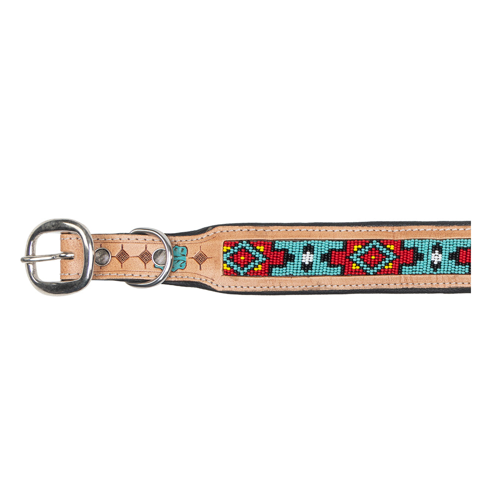 Poppy of the Plains Hand-tooled Dog Collar - Myra USA