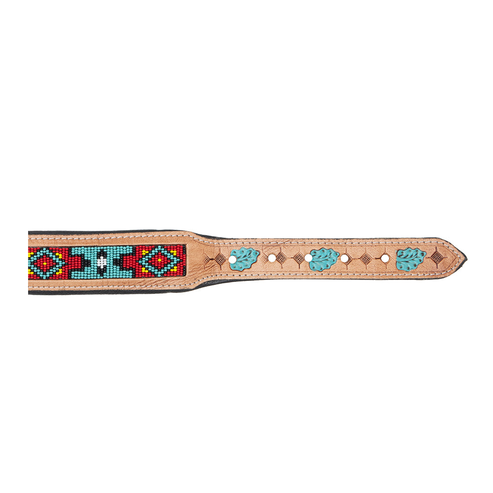 Poppy of the Plains Hand-tooled Dog Collar - Myra USA