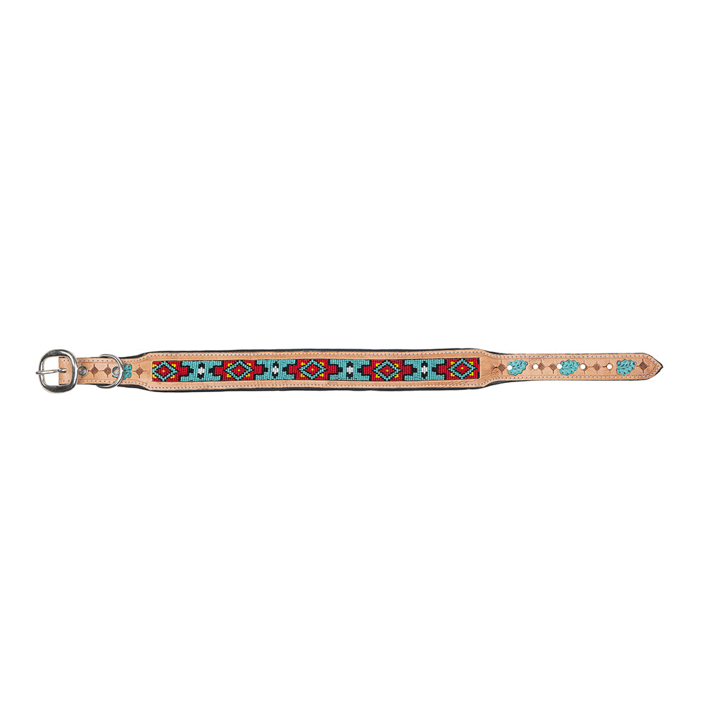 Poppy of the Plains Hand-tooled Dog Collar - Myra USA