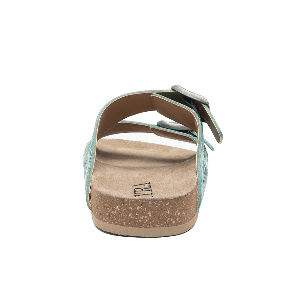 Verdent Ranges Hand-tooled Sandals - Myra USA