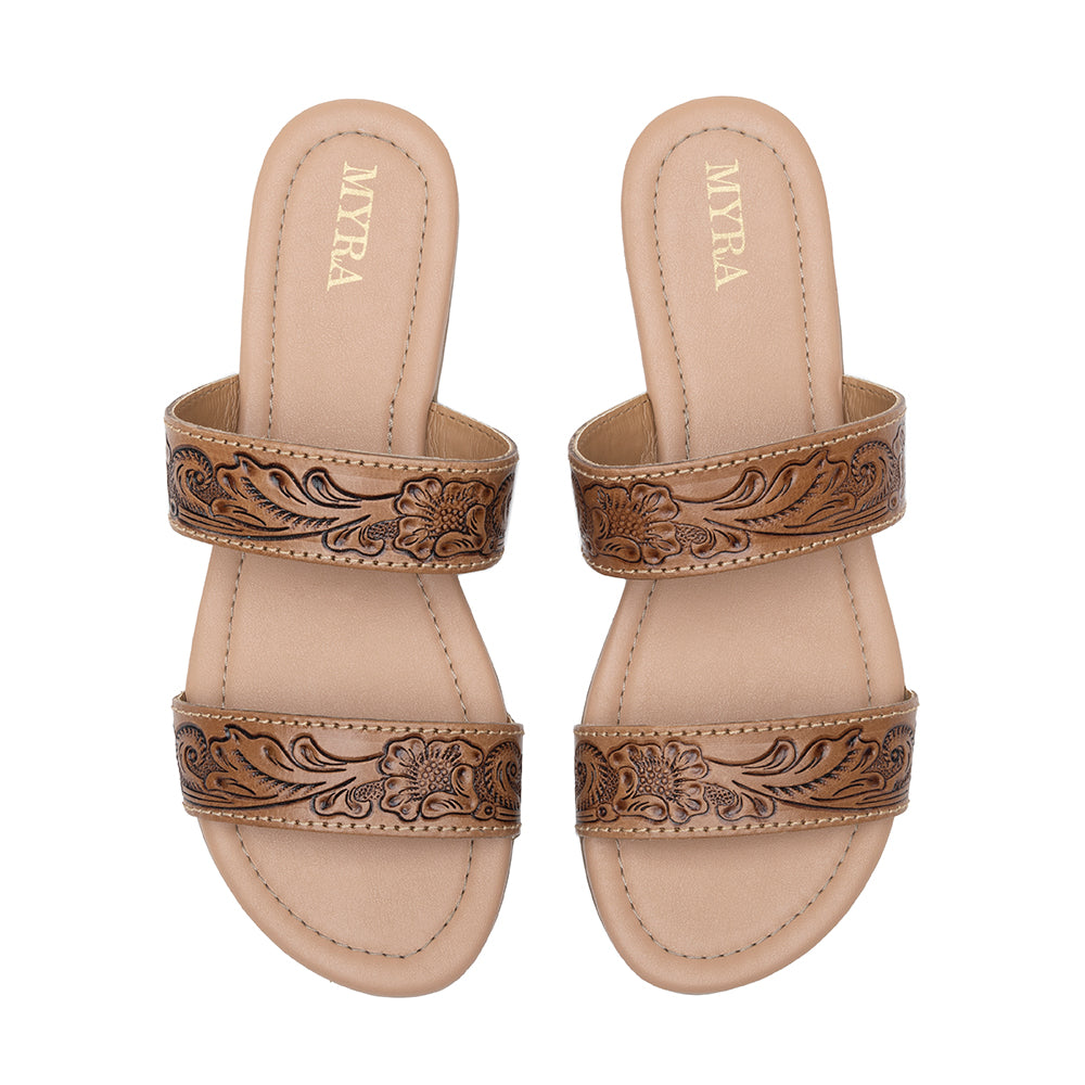 Terra Trails Hand-Tooled Sandals - Myra USA