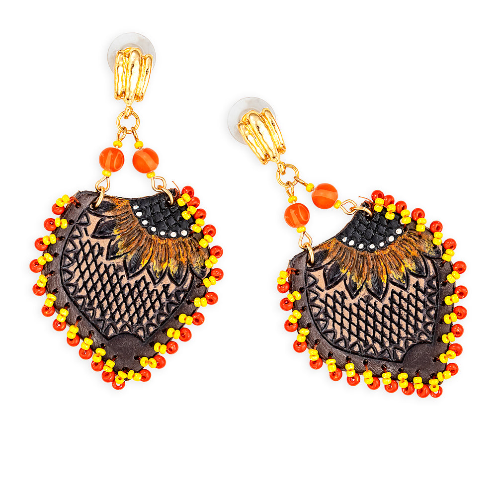 Sunflower Charm Earrings - Myra USA