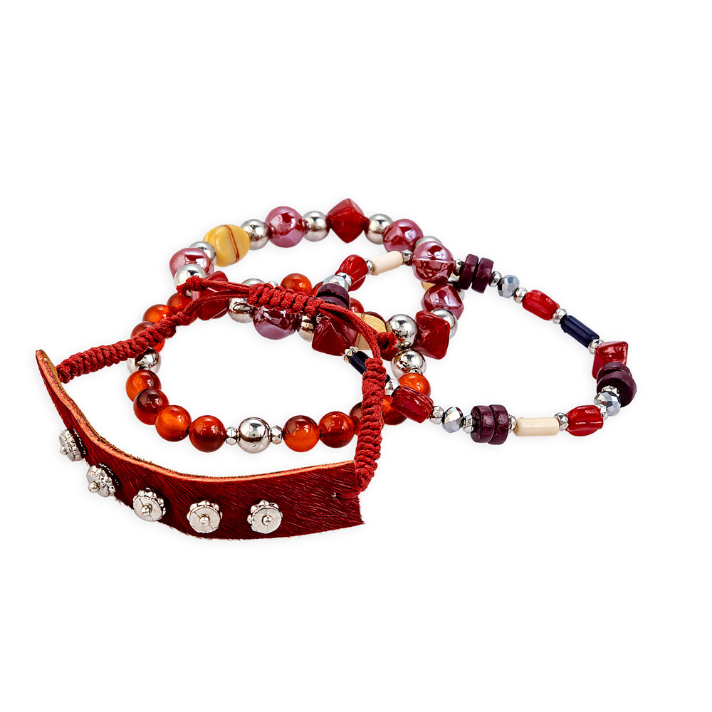 Garnet Hill Point Stacked Bracelet - Myra USA