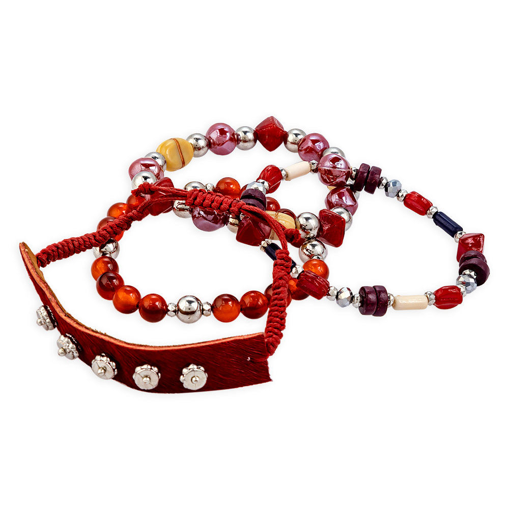 Garnet Hill Point Stacked Bracelet - Myra USA