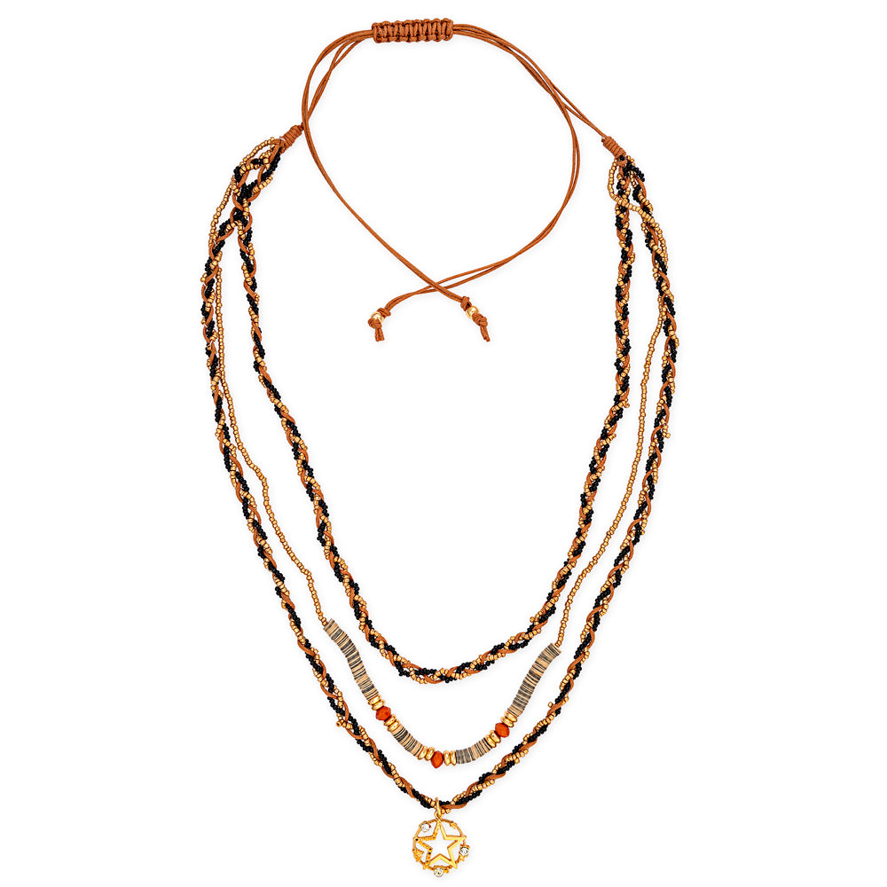 Selita Star Layered Necklace - Myra USA