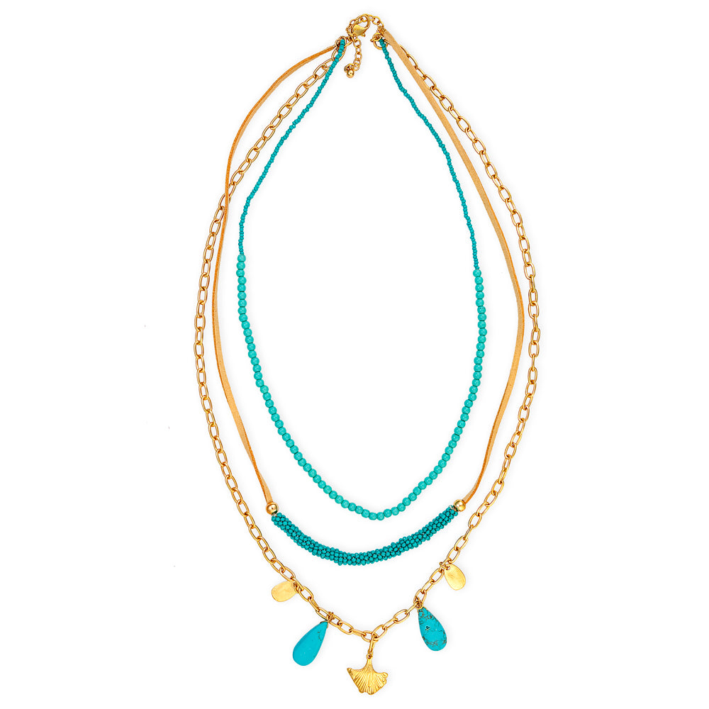 Elsa River Layered Necklace - Myra USA