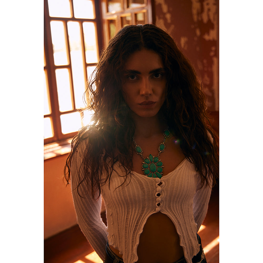 Tanana Trail Squash Blossom Necklace - Myra USA
