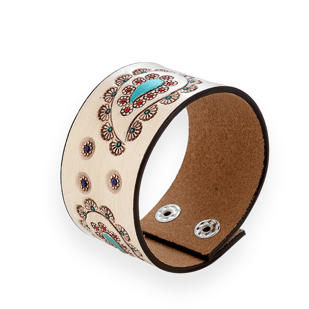 Paonne Leather Cuff Bracelet - Myra USA