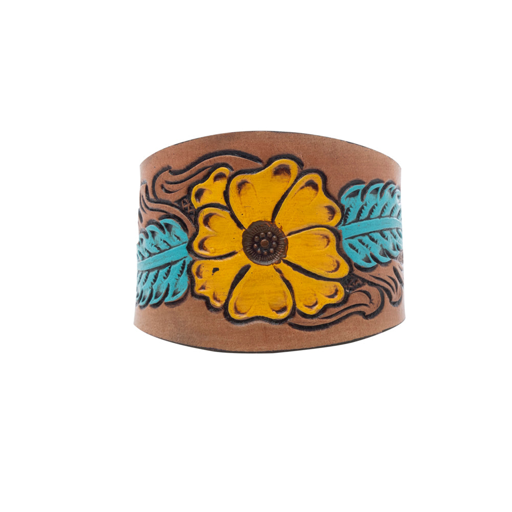 Be My Buttercup Leather Cuff Bracelet - Myra USA