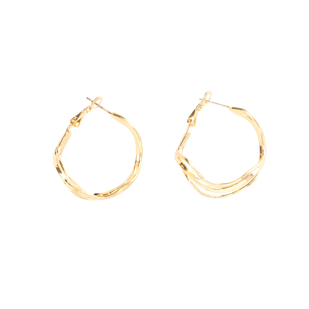 Golden Wave Earrings - Myra USA