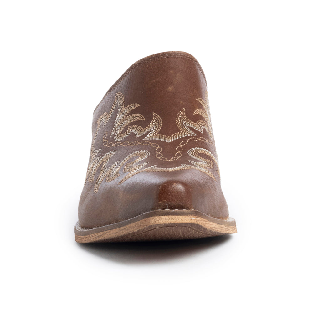 Ximena Ranch Mules in Chocolate Brown - Myra USA