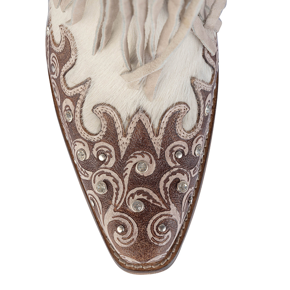 Hannah Canyon Fringed Hand-tooled Boots - Myra USA