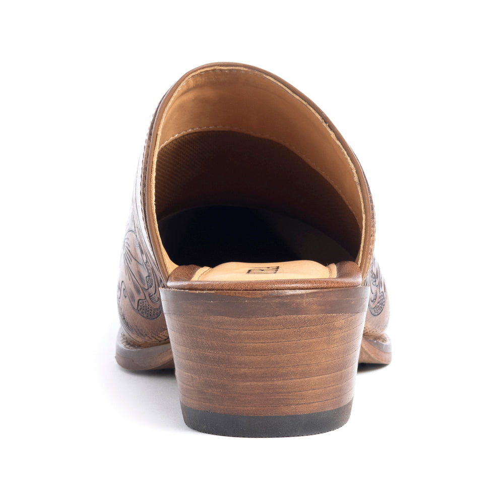 Valeria Hand-tooled Mules - Myra USA