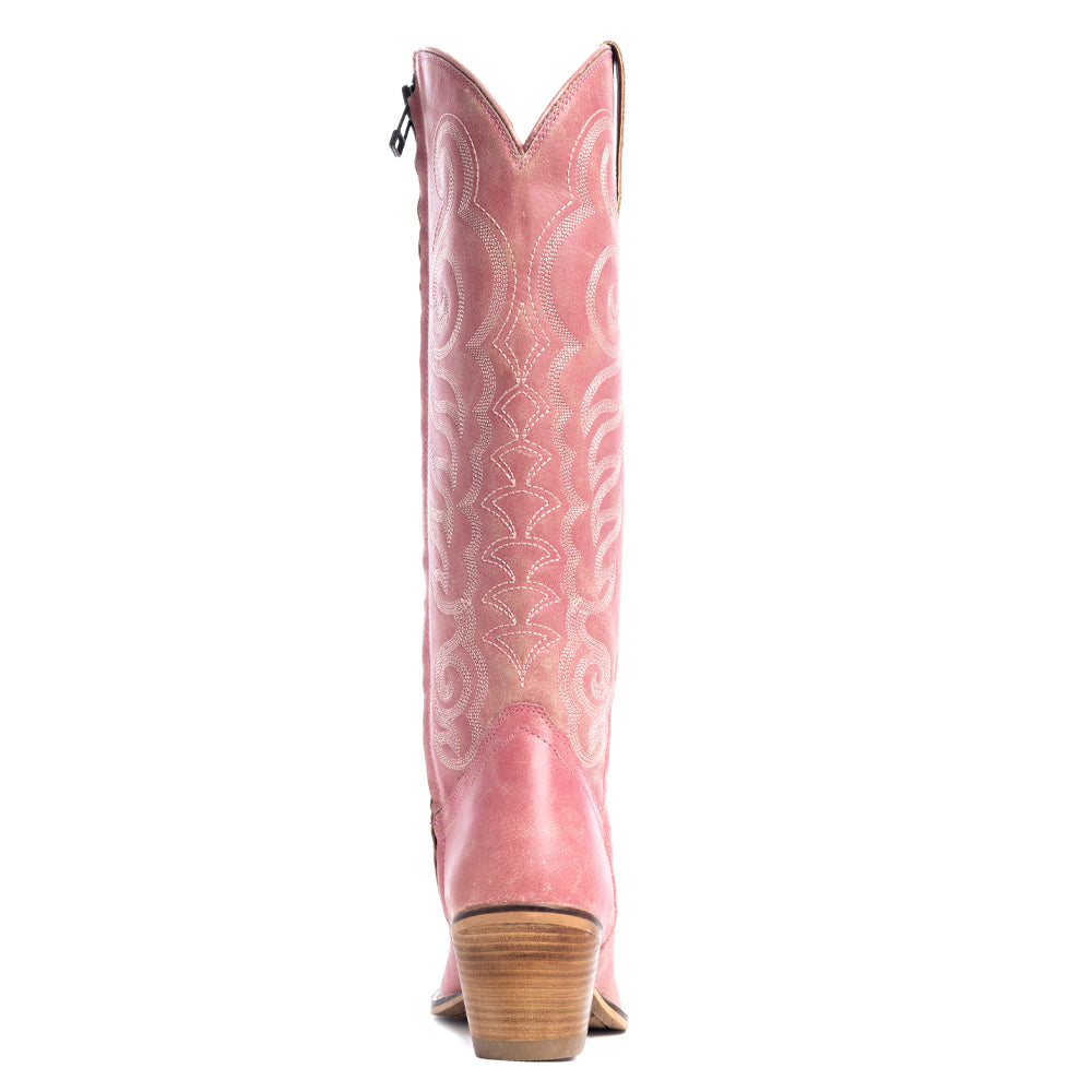 Nalejandra Leather Boots in Pink - Myra USA