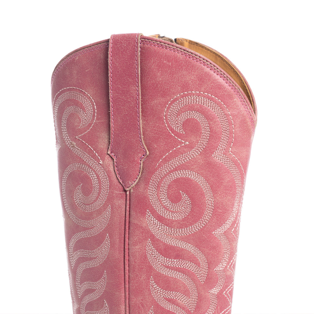 Nalejandra Leather Boots in Pink - Myra USA
