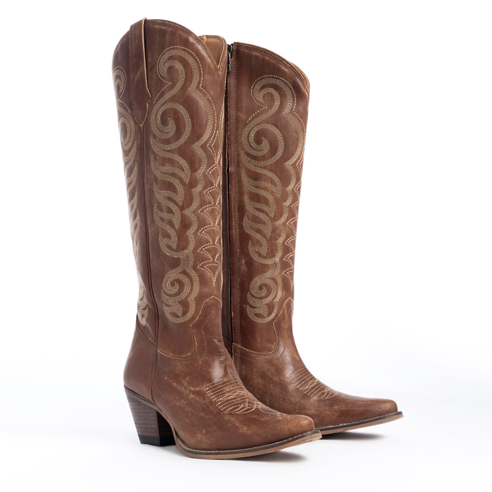 Nalejandra Boots in Chocolate Brown - Myra USA
