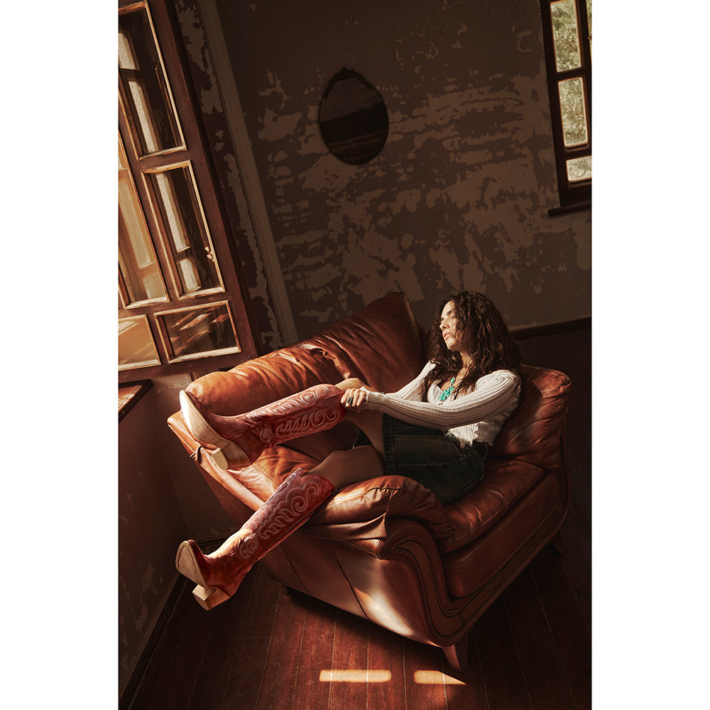 Nalejandra Boots in Cloud Red - Myra USA