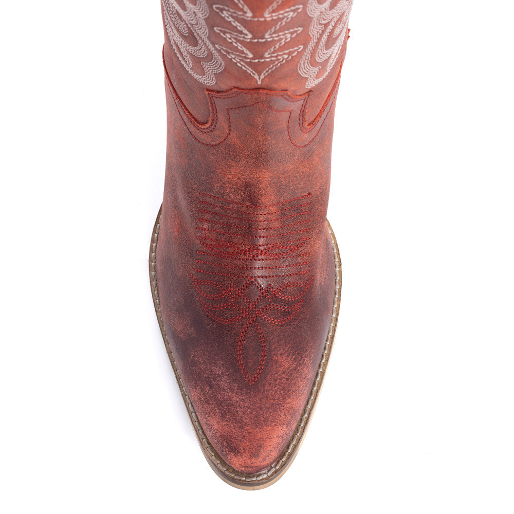 Nalejandra Boots in Cloud Red - Myra USA