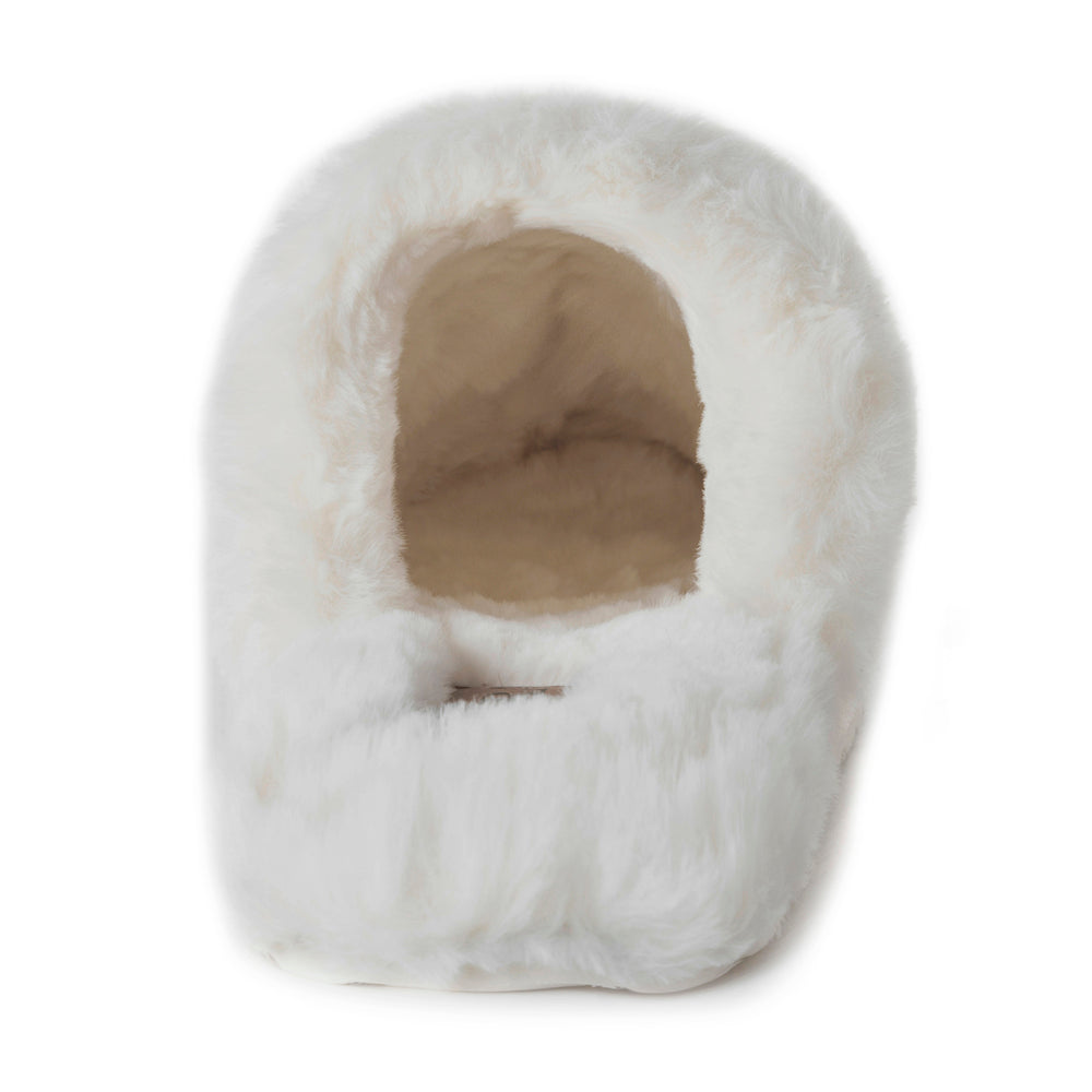 Alamosa Hair-on Hide Lined Slippers in Brown & White - Myra USA
