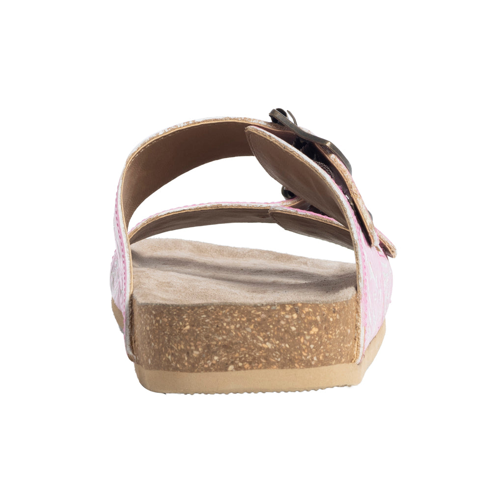 Las Vistas Rosas Hand-tooled Sandals - Myra USA
