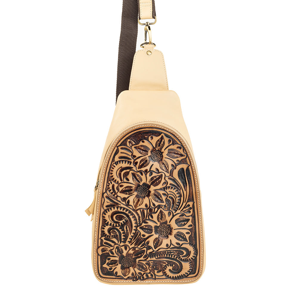 Glorietta Sling Bag In Light Camel - Myra USA