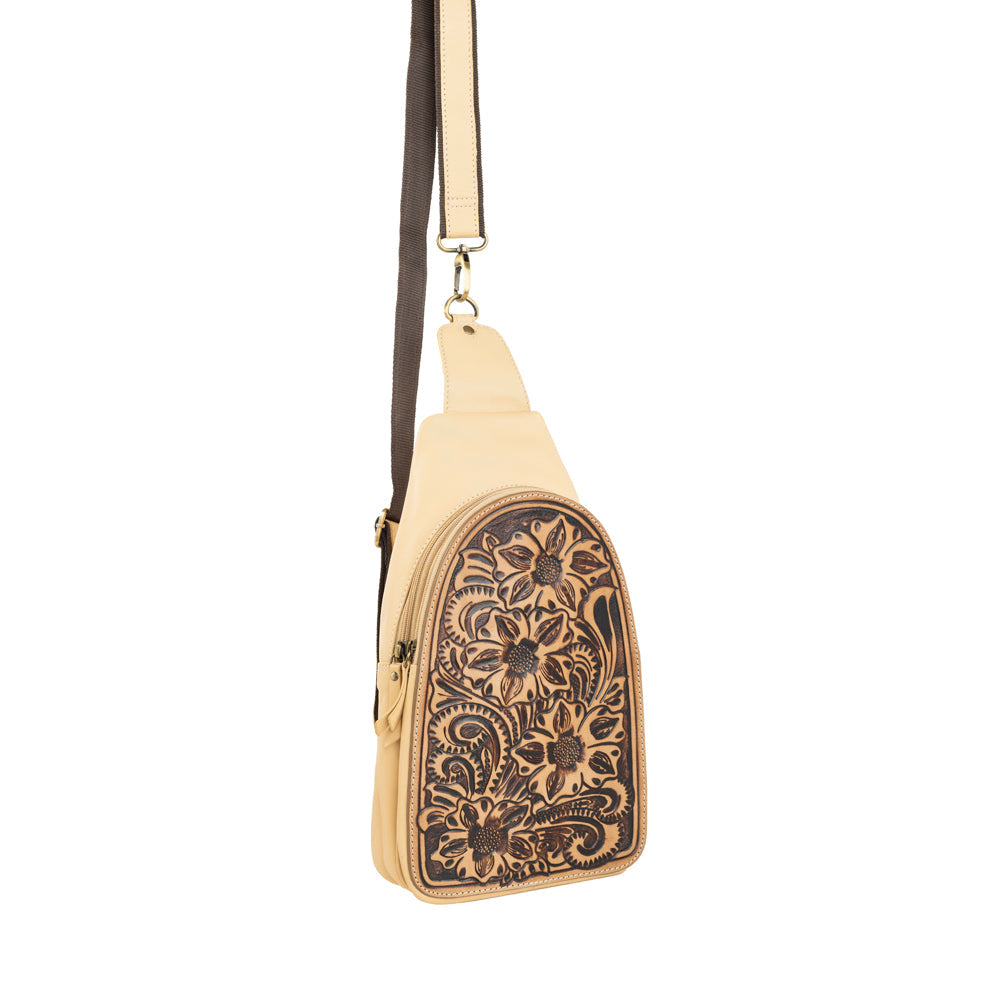 Glorietta Sling Bag In Light Camel - Myra USA
