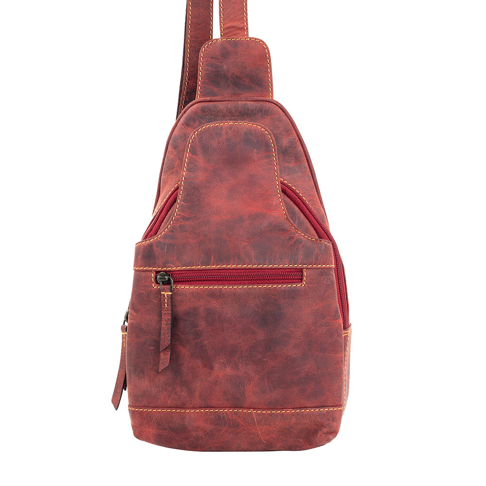 Western Fork Sling Bag in Red Russet - Myra USA