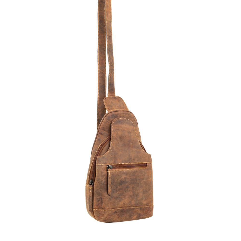 Western Fork Sling Bag in Camel - Myra USA