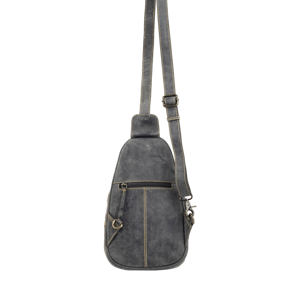 Western Fork Sling Bag In Coal - Myra USA
