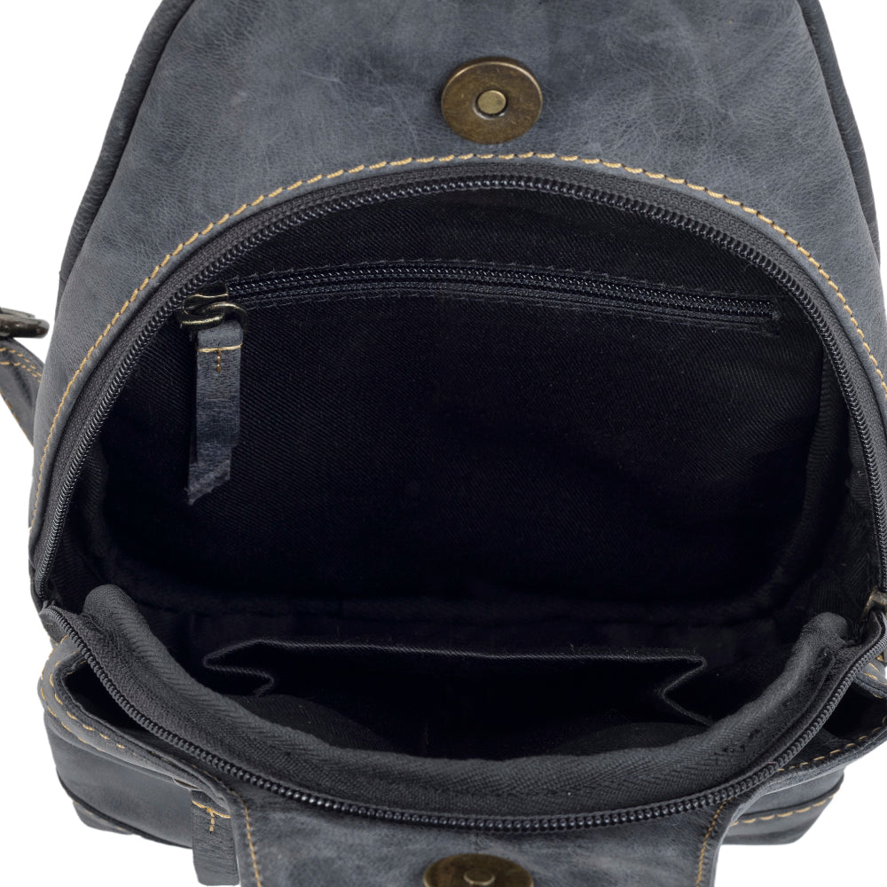 Western Fork Sling Bag In Coal - Myra USA