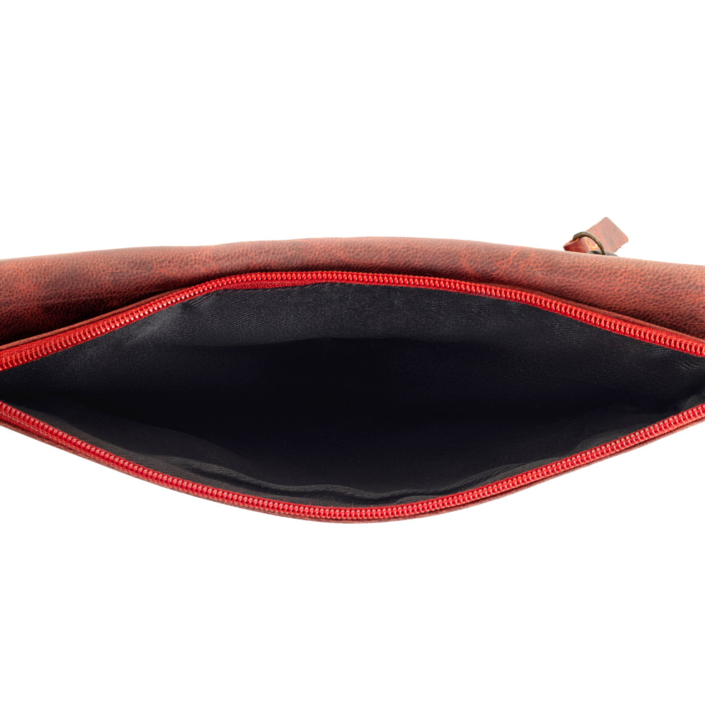Western Fork Wallet in Red Russet - Myra USA
