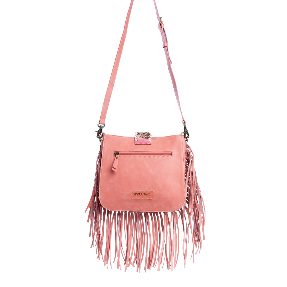 Oro Valley Hand-Tooled Bag in Pink - Myra USA